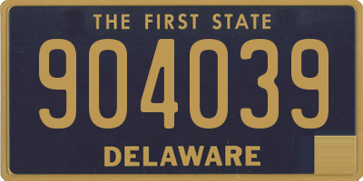 DE license plate 904039