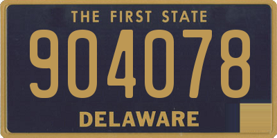 DE license plate 904078