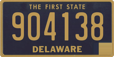 DE license plate 904138