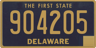 DE license plate 904205