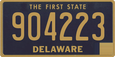 DE license plate 904223
