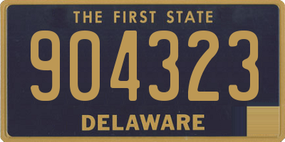 DE license plate 904323