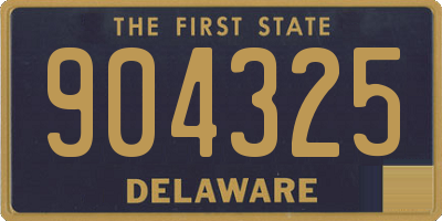DE license plate 904325