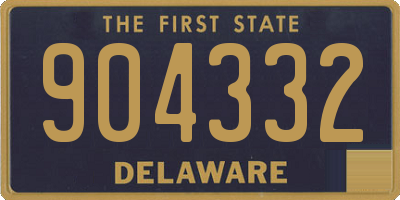 DE license plate 904332