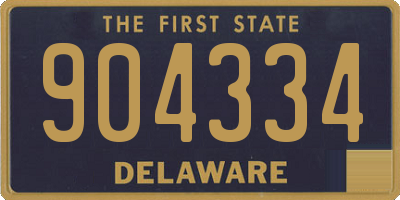 DE license plate 904334
