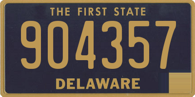 DE license plate 904357