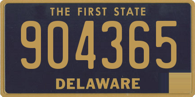 DE license plate 904365