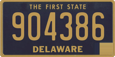 DE license plate 904386