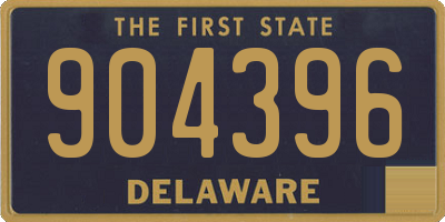 DE license plate 904396