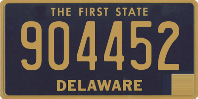 DE license plate 904452