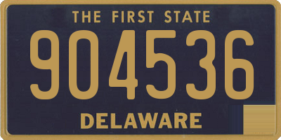 DE license plate 904536