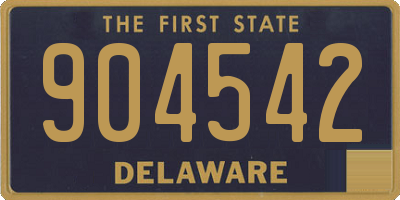 DE license plate 904542