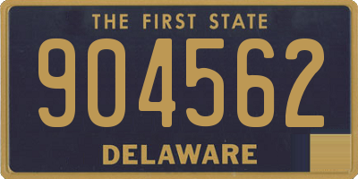 DE license plate 904562