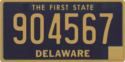 DE license plate 904567