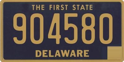 DE license plate 904580