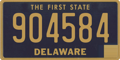 DE license plate 904584