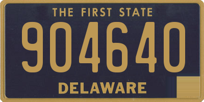 DE license plate 904640