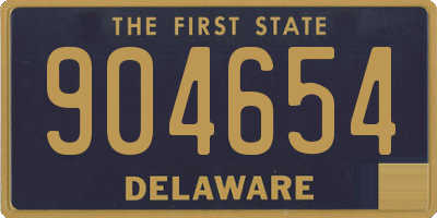 DE license plate 904654
