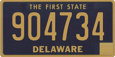 DE license plate 904734