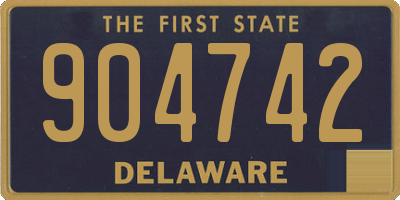 DE license plate 904742