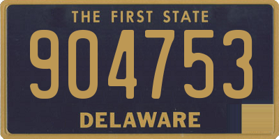 DE license plate 904753
