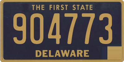 DE license plate 904773