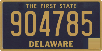 DE license plate 904785