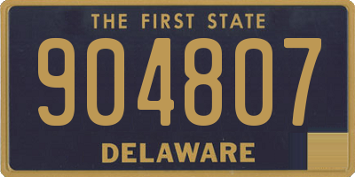 DE license plate 904807