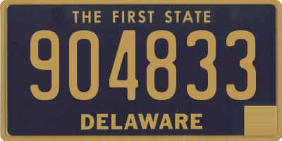 DE license plate 904833