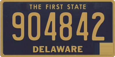 DE license plate 904842