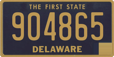 DE license plate 904865
