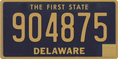 DE license plate 904875