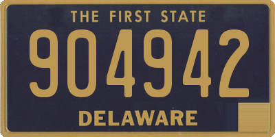 DE license plate 904942
