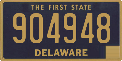 DE license plate 904948