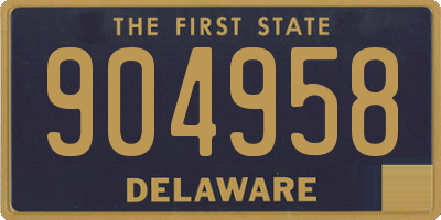 DE license plate 904958