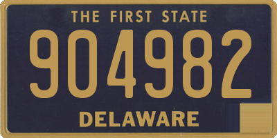 DE license plate 904982