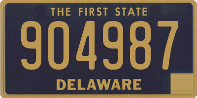 DE license plate 904987