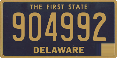 DE license plate 904992