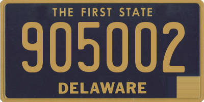 DE license plate 905002
