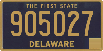 DE license plate 905027