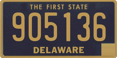DE license plate 905136