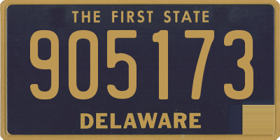 DE license plate 905173
