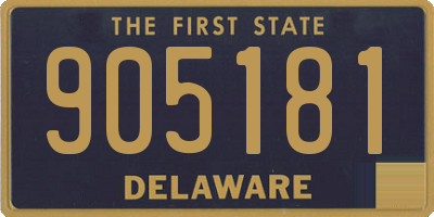 DE license plate 905181