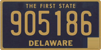 DE license plate 905186