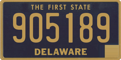 DE license plate 905189