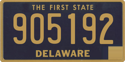 DE license plate 905192
