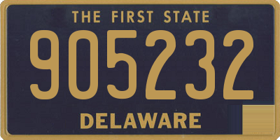 DE license plate 905232