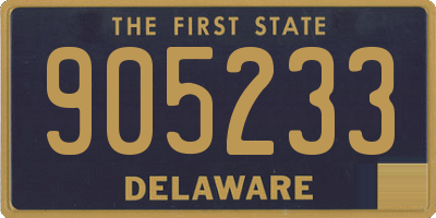DE license plate 905233