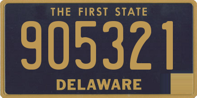 DE license plate 905321