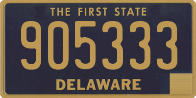 DE license plate 905333